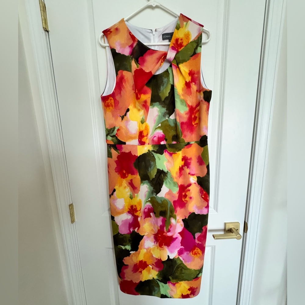 Donna Ricco Multicolor Floral Midi Dress